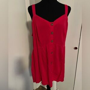 Torrid Red Sleeveless Buttoned Tank Top